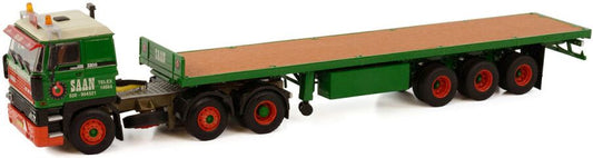 DAF 3300 6X2 Flatbed Trailer Classic 3 Axle 'Koninklijke Saan' 1:50 – diecast model