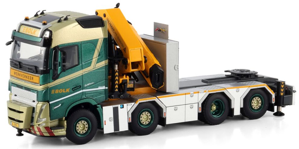 Available To Order – Volvo FH5 Globetrotter 8x2 Tag Axle w/Palfinger PK 92002 SH + Jib Bolk 1:50 (WSI 01-4392)