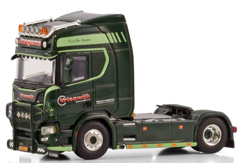 Available To Order – Scania R Highline CR20H 4x2 Sjoerd Jongema Transport 1:50 (WSI 01-4513)