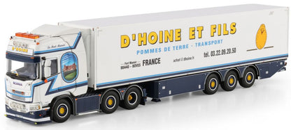 Available To Order – Scania R Highline CR20H 6x2 Twin Steer Reefer Trailer 3 Axle D'Hoine 1:50 (WSI 01-4843)