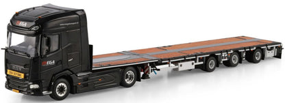 Available To Order – DAF XG+ 4x2 Flatbed Mega Trailer 3 Axle Mega Transport 1:50 (WSI 01-4861)