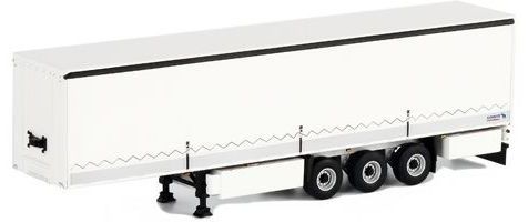 Curtainside Trailer & Boards - White 1:50 WSI Models Model
