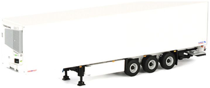 Reefer Trailer Thermoking 3ax White c/w Hydraulic Tail lift 1:50 WSI Models Model