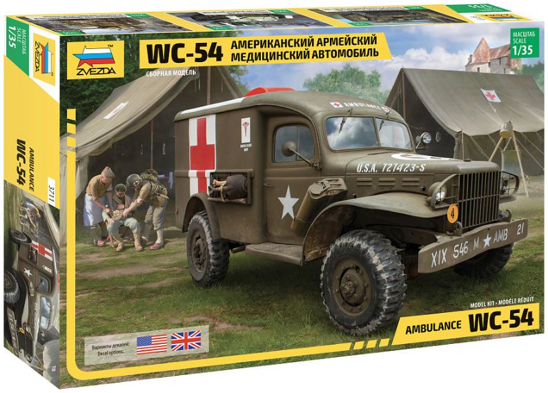 Available To Order – Dodge WC-54 Ambulance 1:35 Zvezda Model (ZVE 3711)