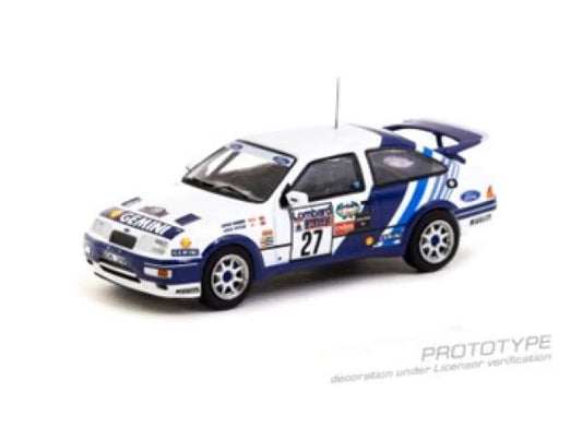 1:64 TARMAC TC-T64-058-89RAC27 FORD SIERRA RS COSWORTH #27 COLIN MCRAE / DEREK RINGER RAC RALLY 1989 WHITE/BLUE