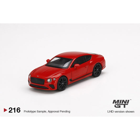 1:64 MINI GT MGT00216-L BENTLEY CONTINENTAL GT ST JAMES RED LHD
