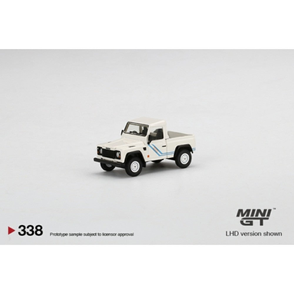 1/64 MINI GT MGT00338-R LAND ROVER DEFENDER 90 PICK UP WHITE (RHD)
