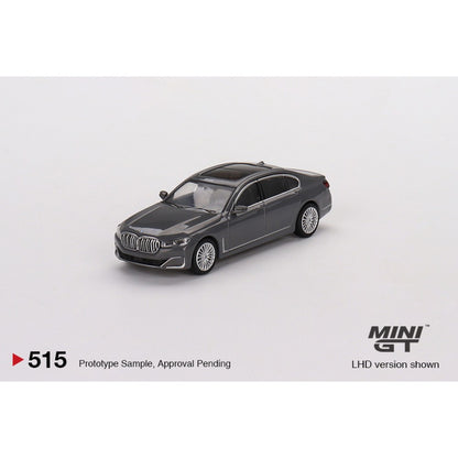 BMW 750Li xDrive Bernina Grey Amber Effect (RHD) 1:64 Mini GT Model Car (MGT00515-R)
